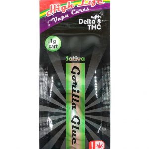 Delta 8 High Life Vape Cartridge - 1g each, Gorilla Glue